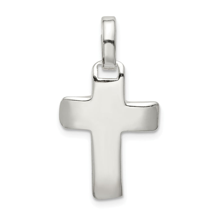 Million Charms 925 Sterling Silver Polished Relgious Cross Pendant
