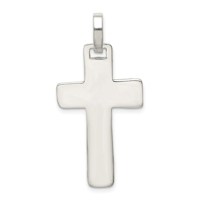 Million Charms 925 Sterling Silver Polished Relgious Cross Pendant