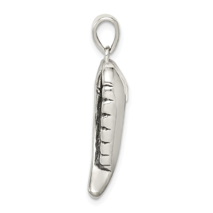 Million Charms 925 Sterling Silver Antiqued Wing Pendant