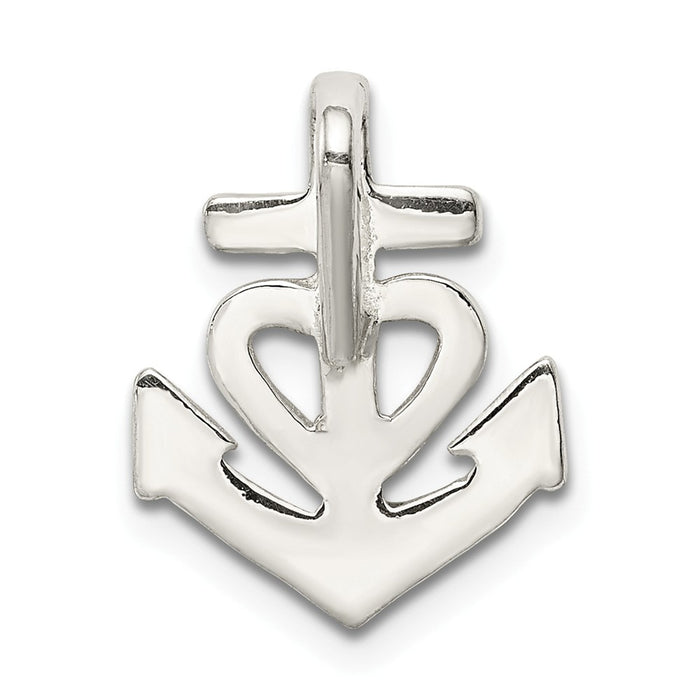 Million Charms 925 Sterling Silver Polished Nautical Anchor Pendant
