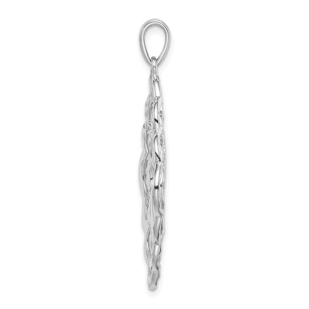 Million Charms 925 Sterling Silver Diamond-Cut Angel Pendant