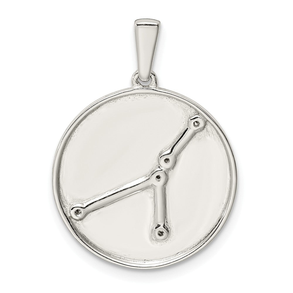 Million Charms 925 Sterling Silver & (Cubic Zirconia) CZ Cancer Zodiac Pendant
