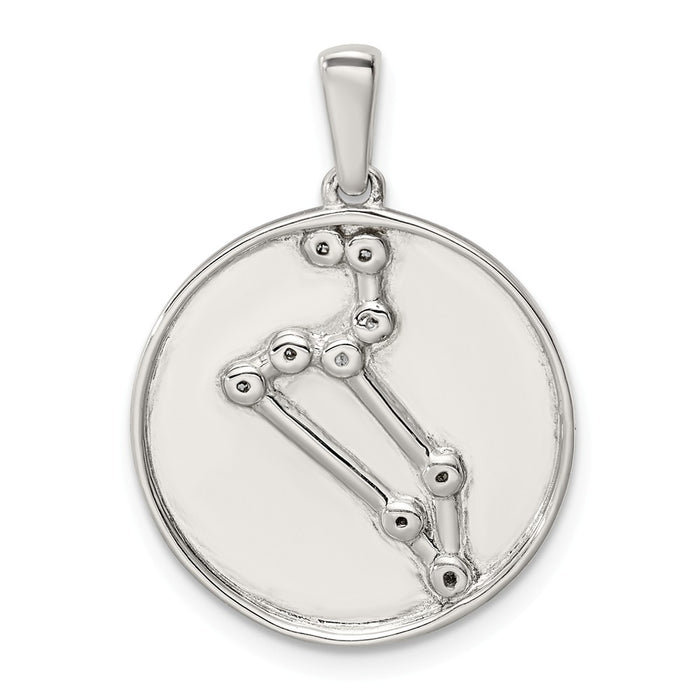 Million Charms 925 Sterling Silver & (Cubic Zirconia) CZ Leo Zodiac Pendant