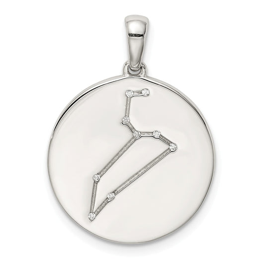 Million Charms 925 Sterling Silver & (Cubic Zirconia) CZ Leo Zodiac Pendant