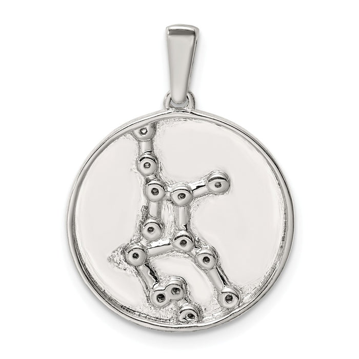 Million Charms 925 Sterling Silver & (Cubic Zirconia) CZ Virgo Zodiac Pendant