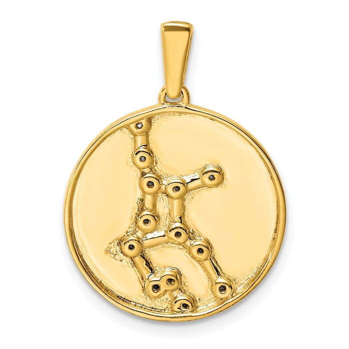 Million Charms Sterling Silver Gold-Plated & (Cubic Zirconia) CZ Virgo Zodiac Pendant