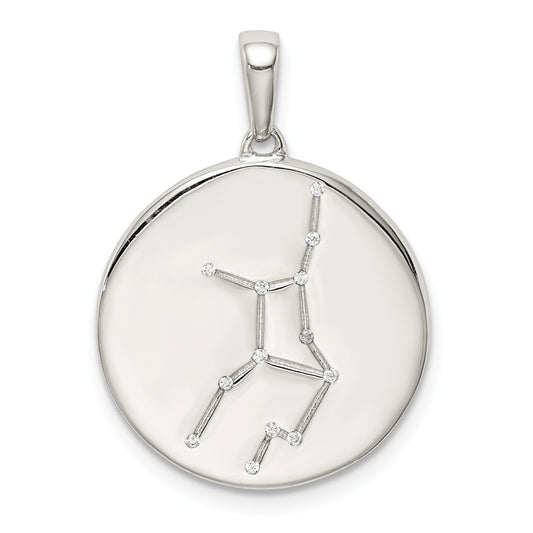 Million Charms 925 Sterling Silver & (Cubic Zirconia) CZ Virgo Zodiac Pendant