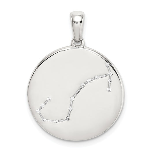 Million Charms 925 Sterling Silver & (Cubic Zirconia) CZ Scorpio Zodiac Pendant