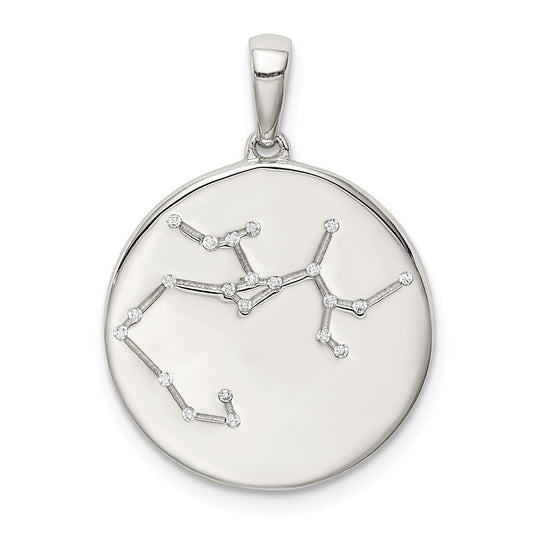 Million Charms 925 Sterling Silver & (Cubic Zirconia) CZ Sagittarius Zodiac Pendant