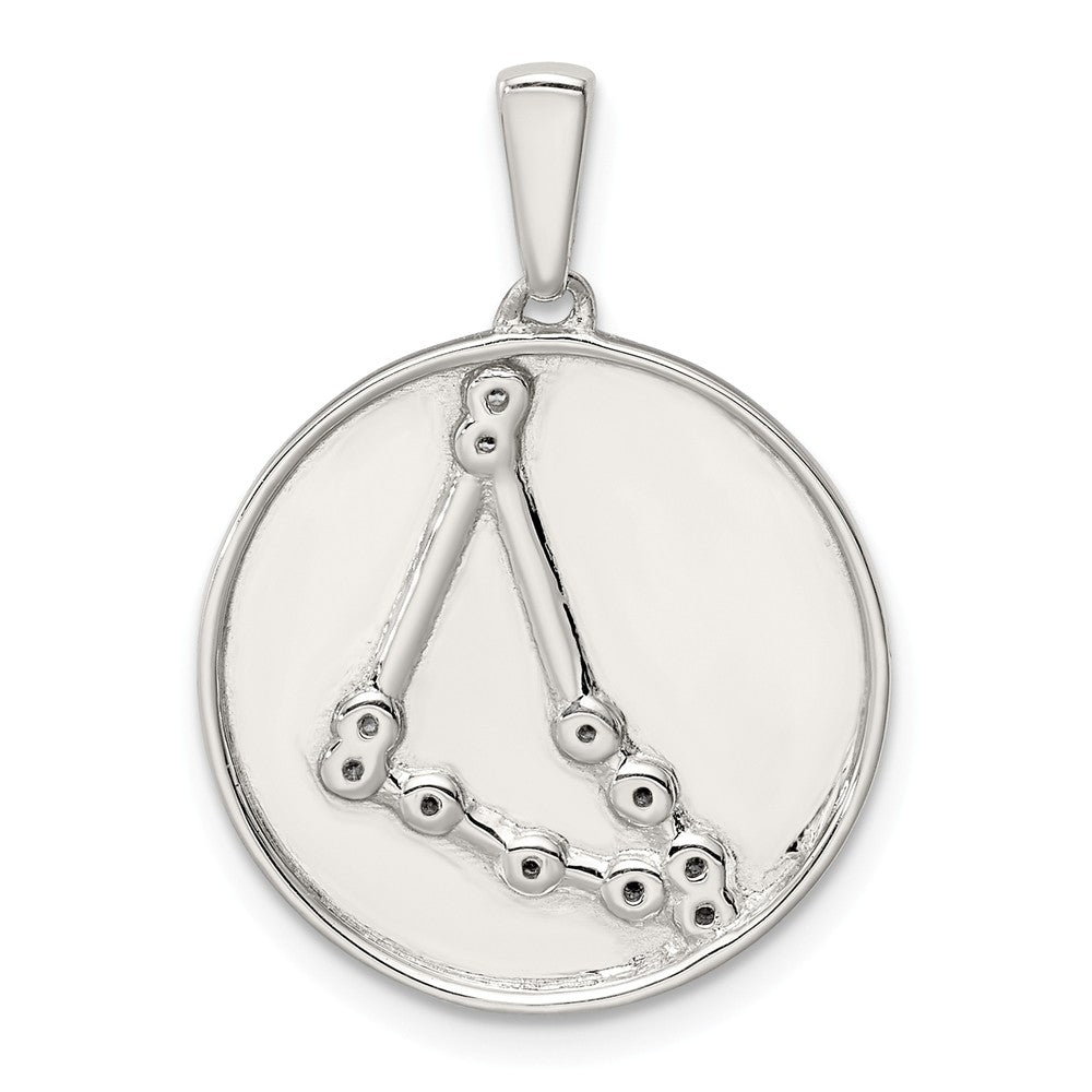 Million Charms 925 Sterling Silver & (Cubic Zirconia) CZ Capricorn Zodiac Pendant