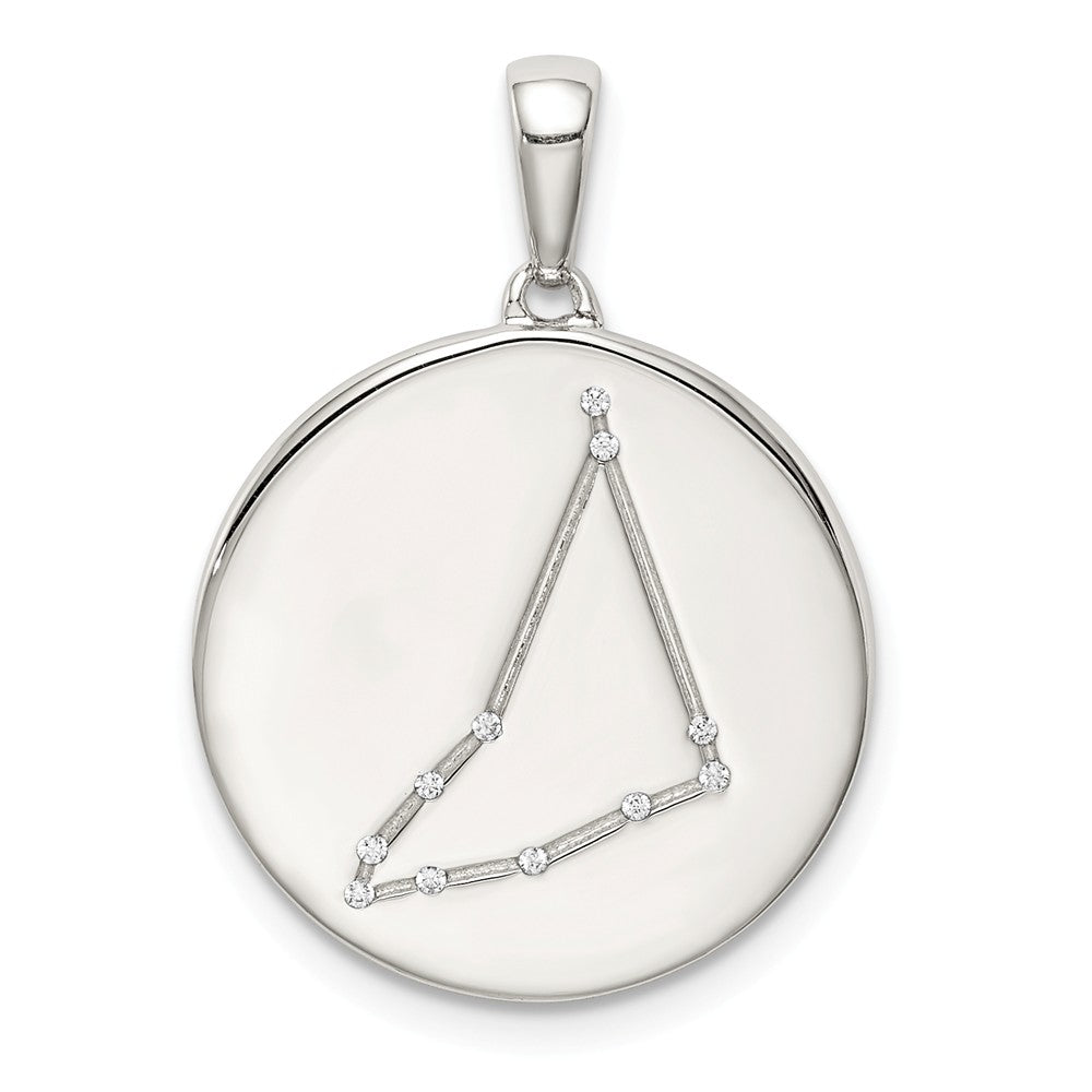 Million Charms 925 Sterling Silver & (Cubic Zirconia) CZ Capricorn Zodiac Pendant