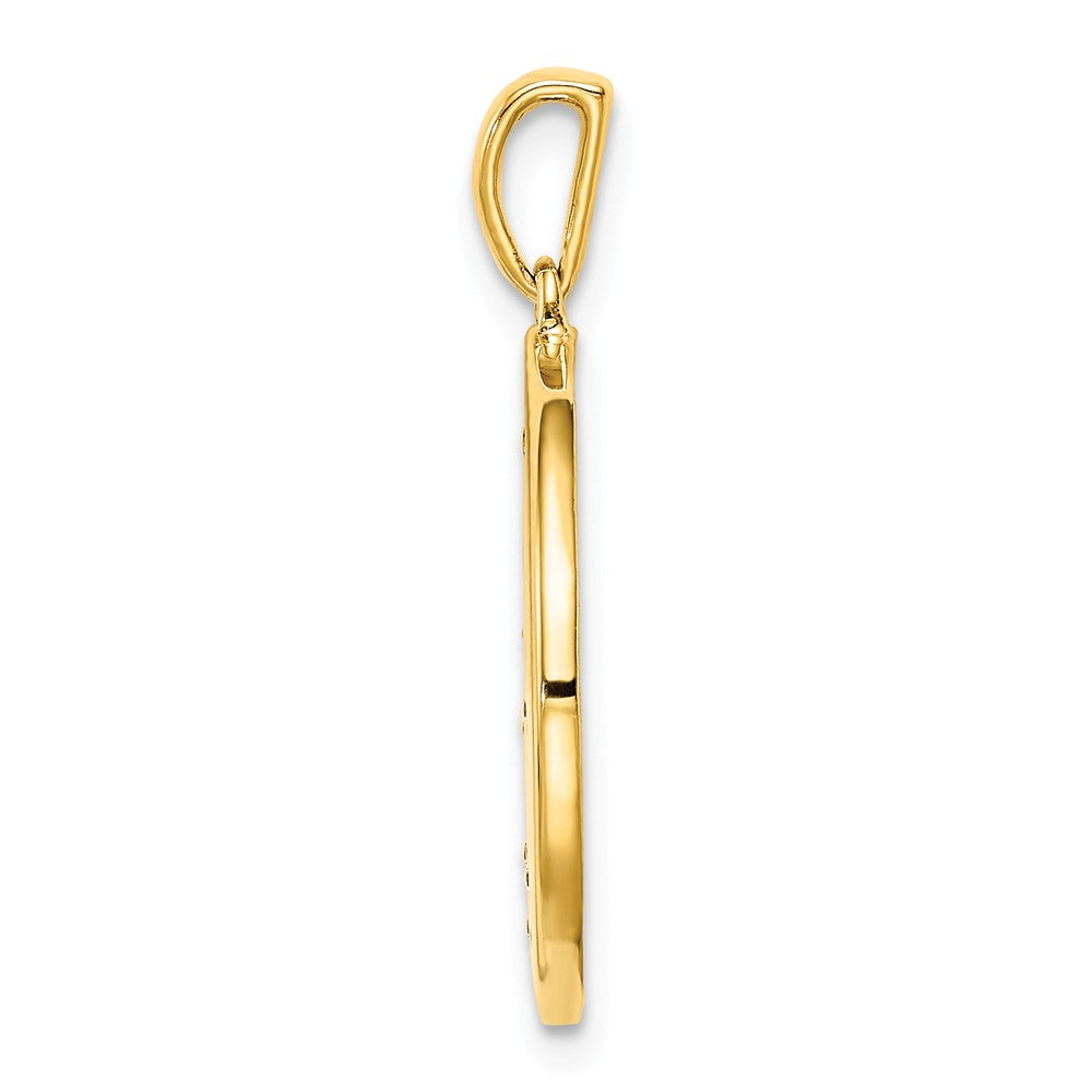 Million Charms Sterling Silver Gold-Plated & (Cubic Zirconia) CZ Aquarius Zodiac Pendant