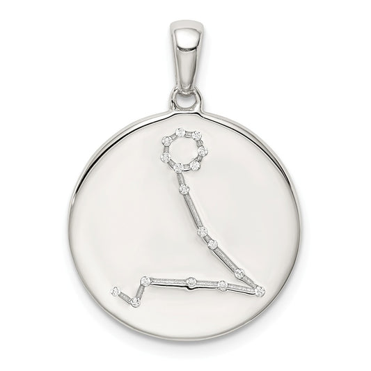 Million Charms 925 Sterling Silver & (Cubic Zirconia) CZ Pisces Zodiac Pendant