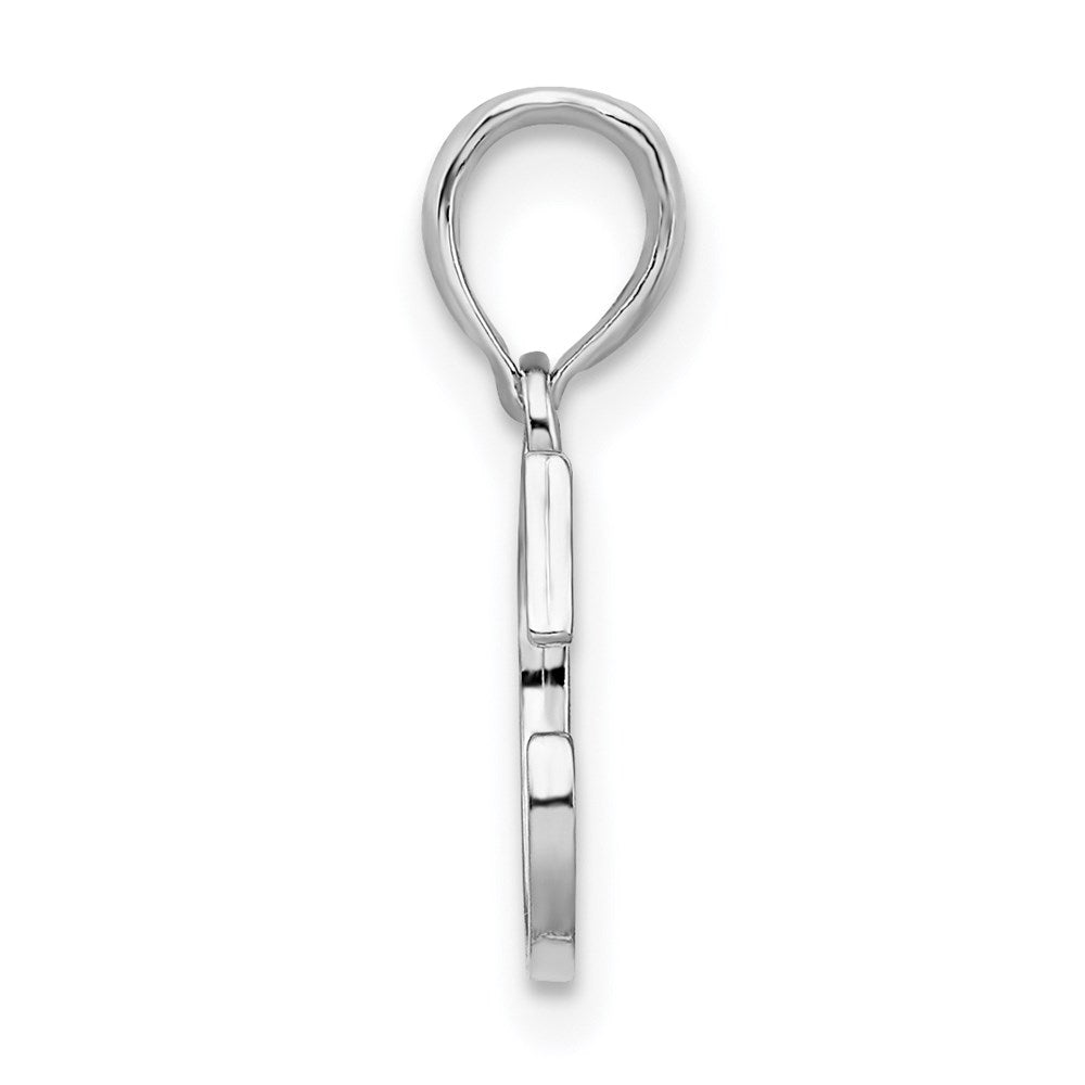 Million Charms 925 Sterling Silver Charm Pendant, Small Letter C Block Initial, High Polish