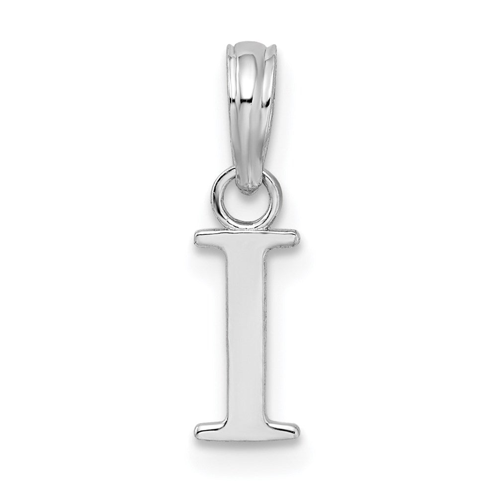 Million Charms 925 Sterling Silver Charm Pendant, Small Letter I Block Initial, High Polish