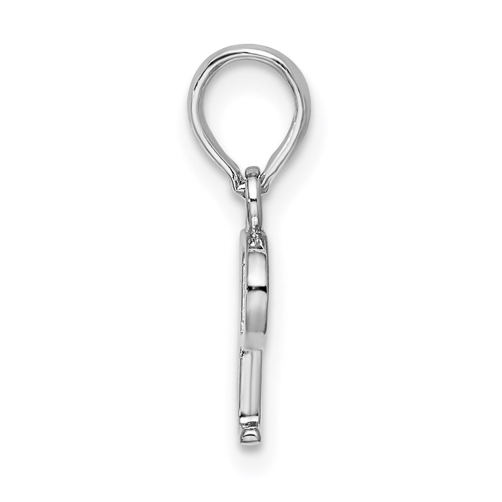 Million Charms 925 Sterling Silver Charm Pendant, Small Letter P Block Initial, High Polish