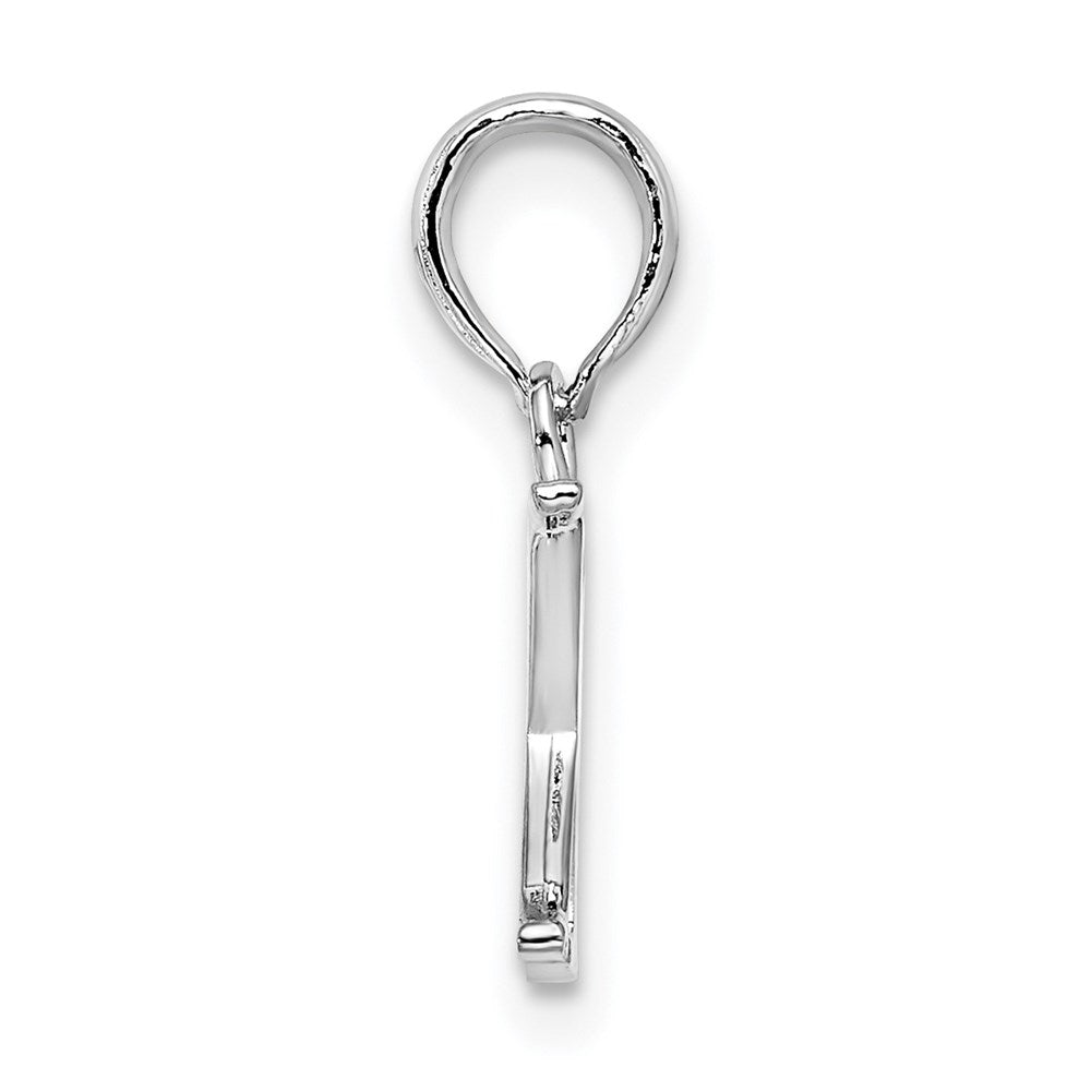 Million Charms 925 Sterling Silver Charm Pendant, Small Letter X Block Initial, High Polish