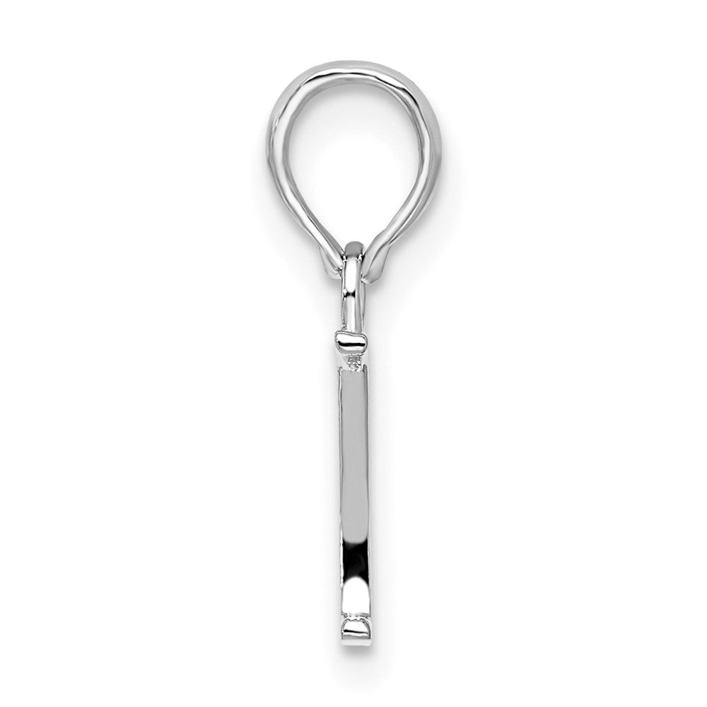 Million Charms 925 Sterling Silver Charm Pendant, Small Letter Y Block Initial, High Polish