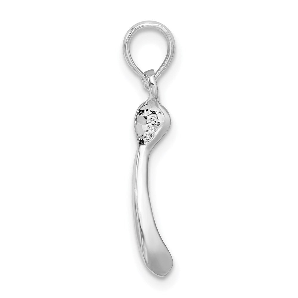 Million Charms 925 Sterling Silver Charm Pendant, Small 3-D Wishbone Pendant, Small High Polish