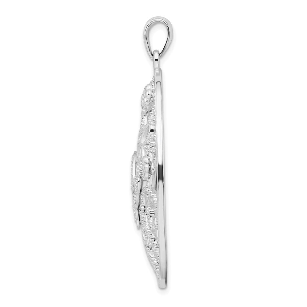 Million Charms 925 Sterling Silver Charm Pendant, Butterfly Cluster In Oval Frame