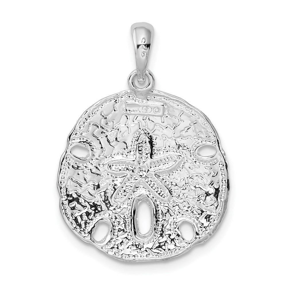 Million Charms 925 Sterling Silver Nautical Sea Life  Charm Pendant, Sand Dollar, High Polish