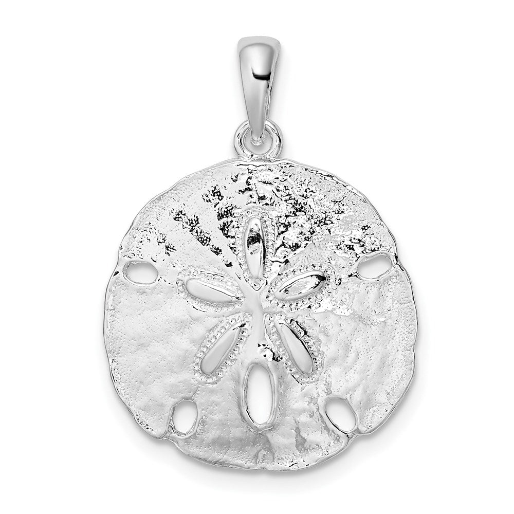 Million Charms 925 Sterling Silver Nautical Sea Life  Charm Pendant, Sand Dollar, High Polish
