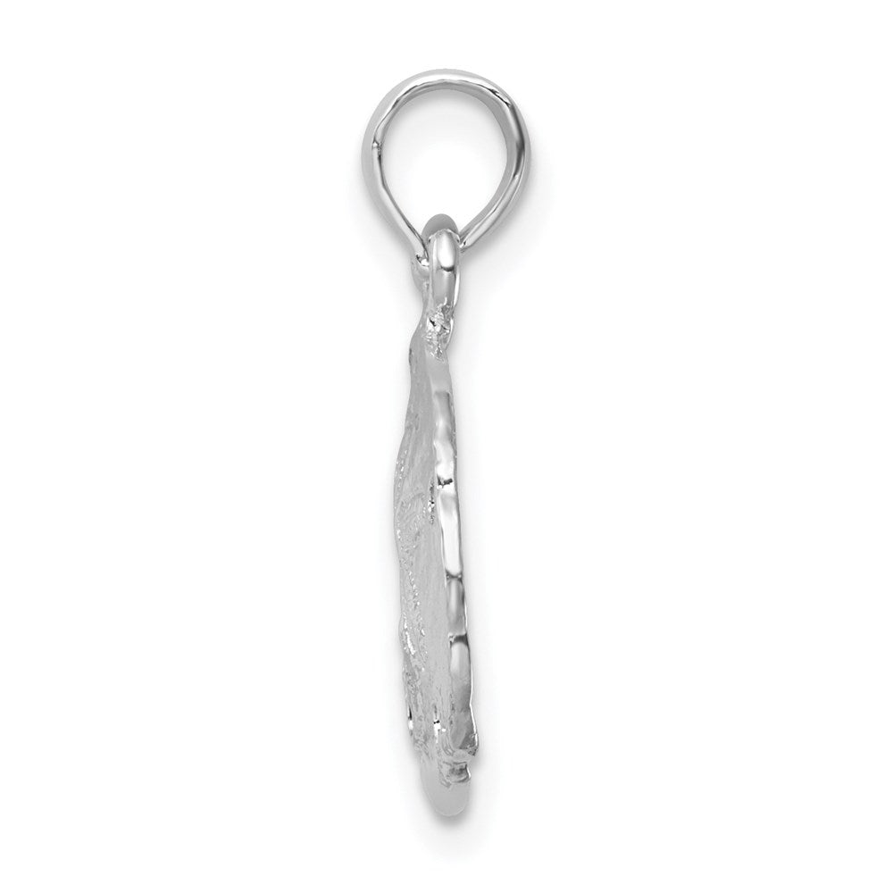 Million Charms 925 Sterling Silver Nautical Sea Life  Charm Pendant, Sand Dollar, High Polish
