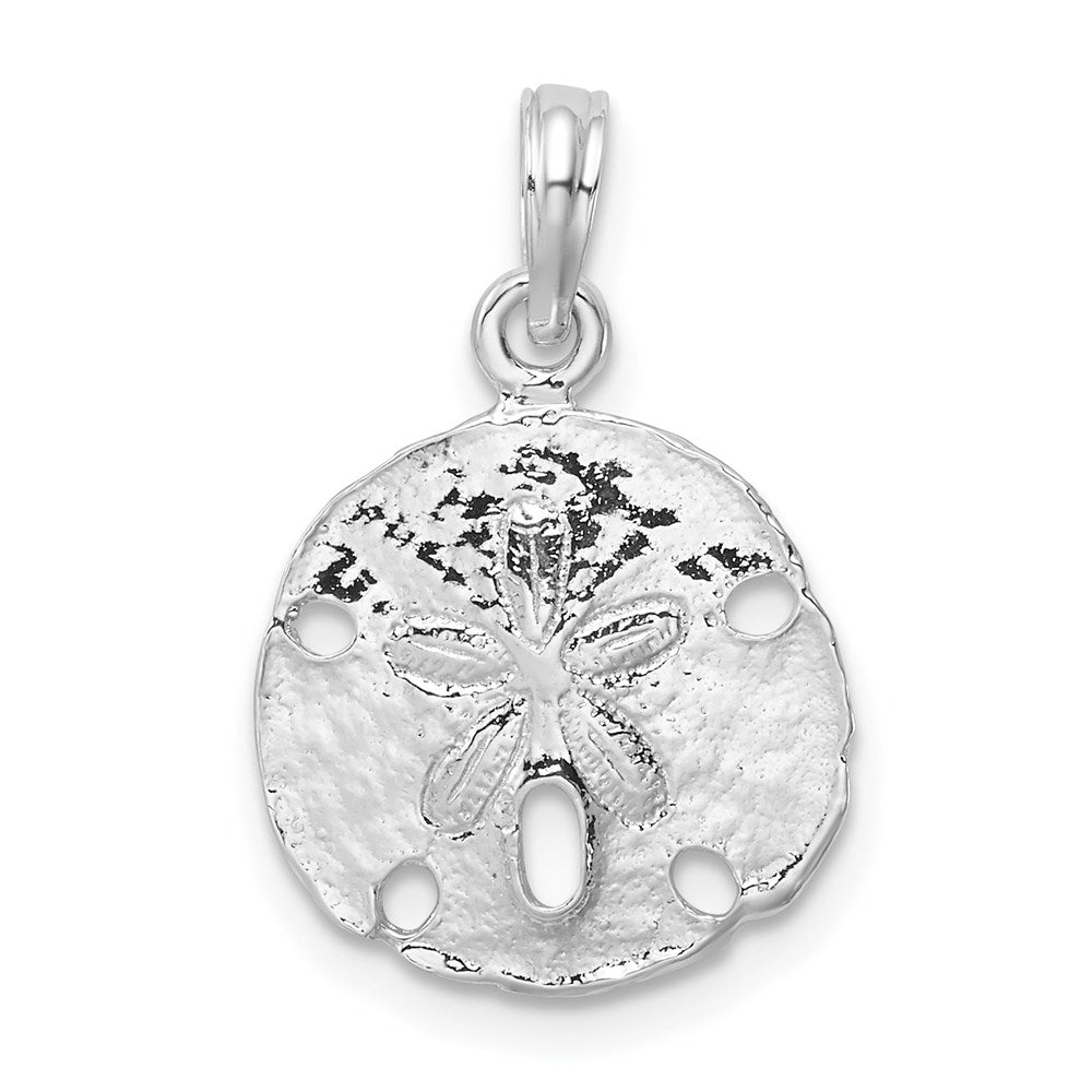 Million Charms 925 Sterling Silver Nautical Sea Life  Charm Pendant, Sand Dollar, High Polish
