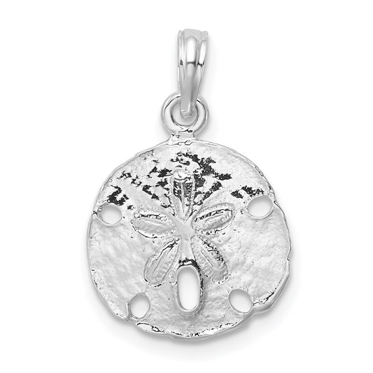 Million Charms 925 Sterling Silver Nautical Sea Life  Charm Pendant, Sand Dollar, High Polish