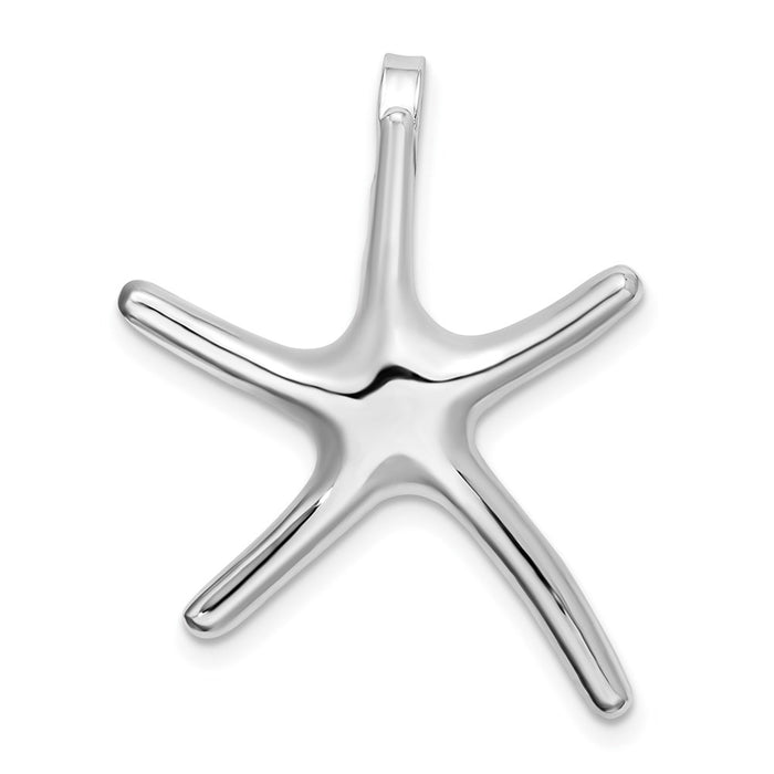 Million Charms 925 Sterling Silver Sea Life Nautical Charm Pendant, Dancing Starfish Hidden Bail & 2-D