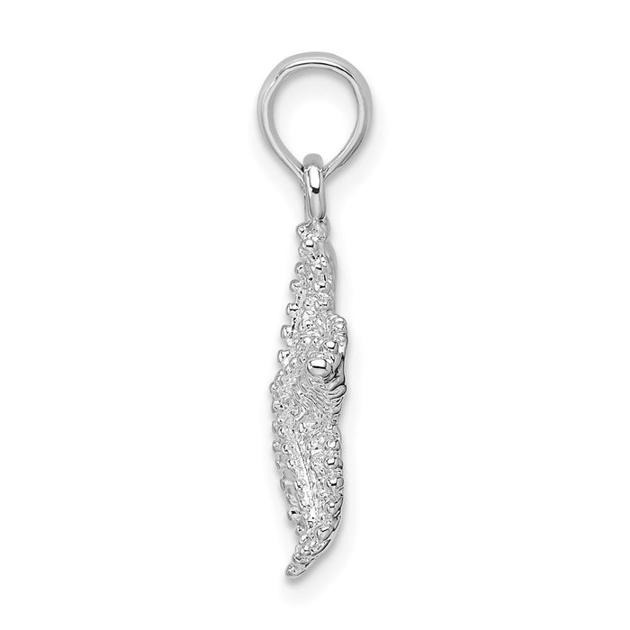 Million Charms 925 Sterling Silver Sea Life Nautical Charm Pendant, Starfish with Beaded Texture