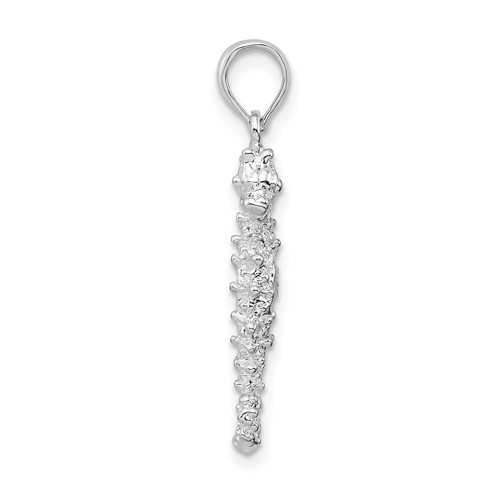 Million Charms 925 Sterling Silver Nautical Sea Life Charm Pendant, 3-D Seahorse Pendant