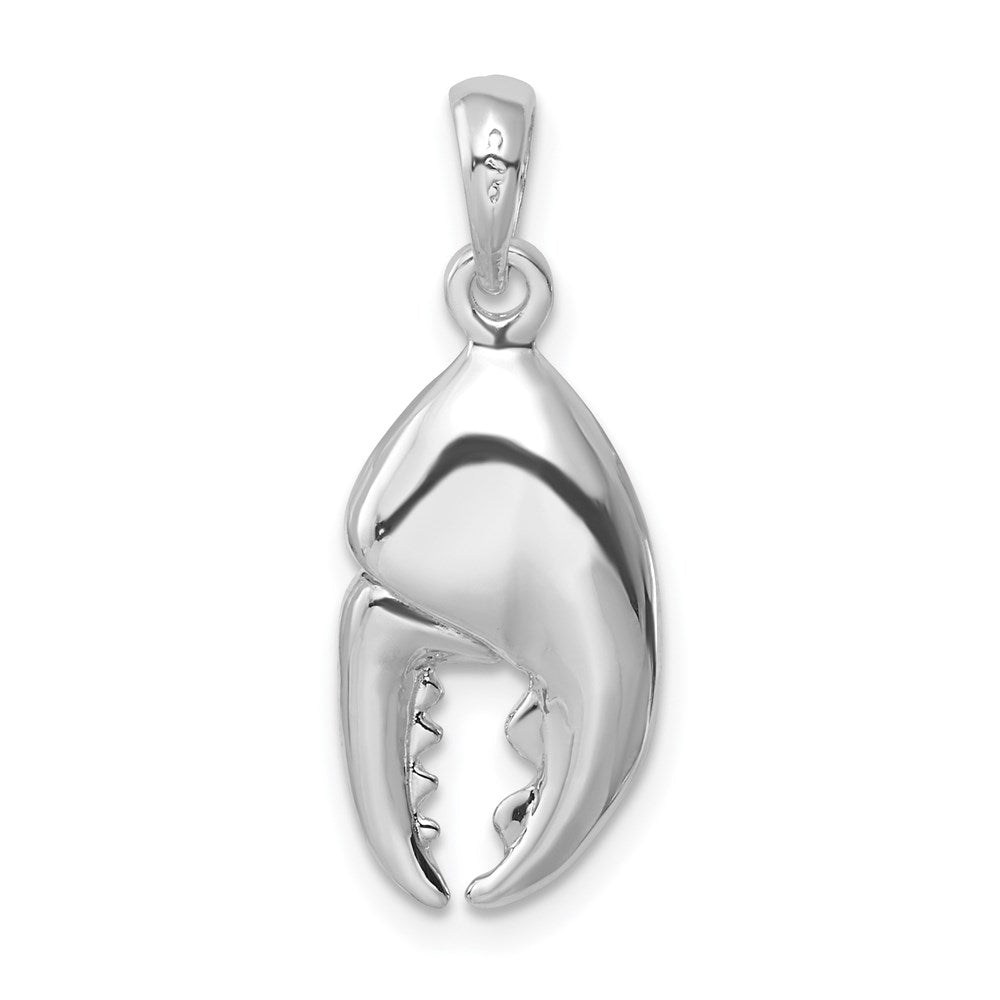 Million Charms 925 Sterling Silver Nautical Sea Life  Charm Pendant, 3-D Stone Crab Claw, Moveable