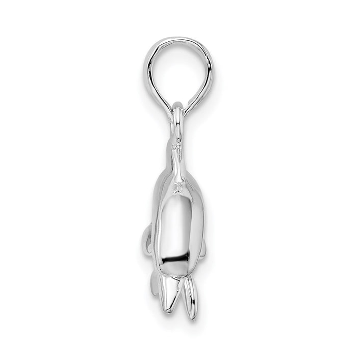 Million Charms 925 Sterling Silver Nautical Sea Life  Charm Pendant, Sterling Silver Nautical Sea Life  Charm Pendant, 3-D Dolphin Jumping Pendant