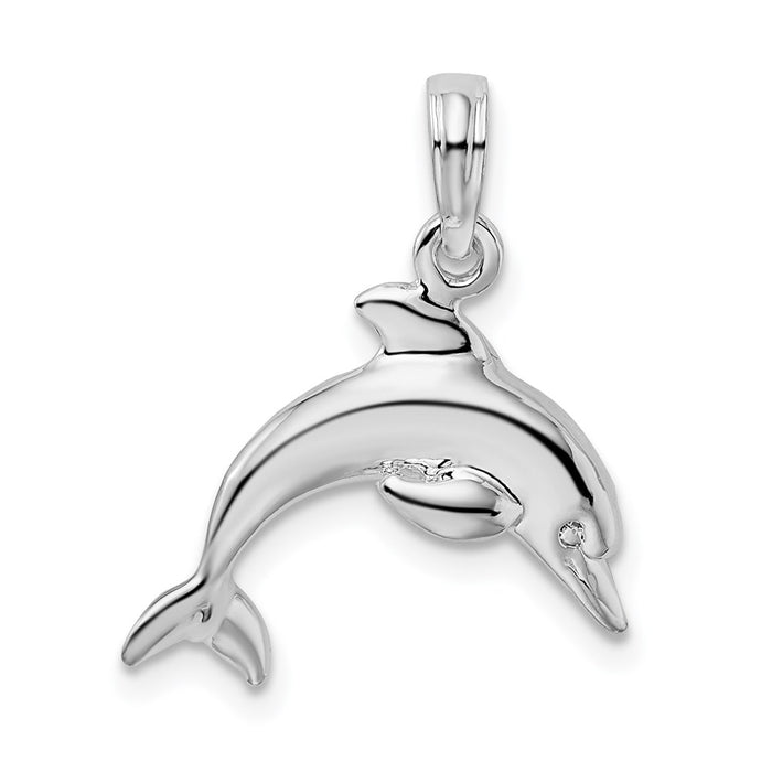 Million Charms 925 Sterling Silver Nautical Sea Life  Charm Pendant, Sterling Silver Nautical Sea Life  Charm Pendant, 3-D Dolphin Jumping Pendant