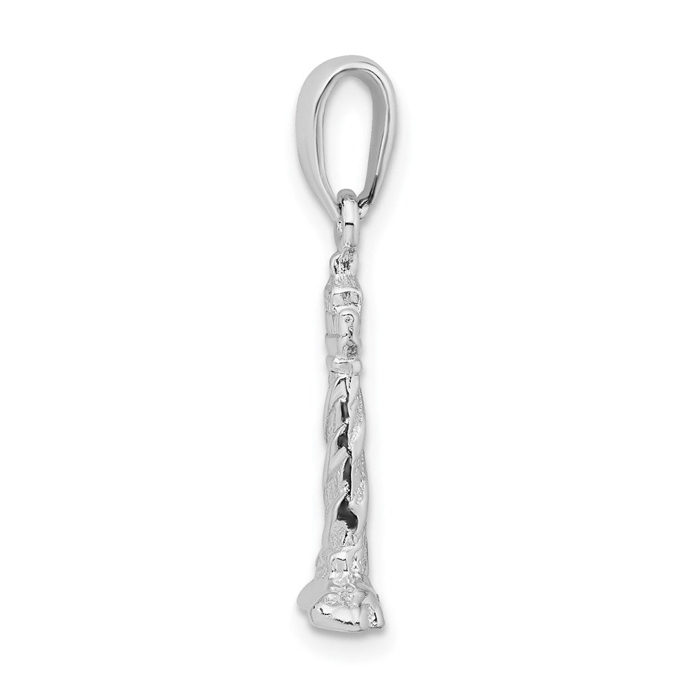Million Charms 925 Sterling Silver Travel  Charm Pendant, 3-D Cape Hatteras Lighthouse