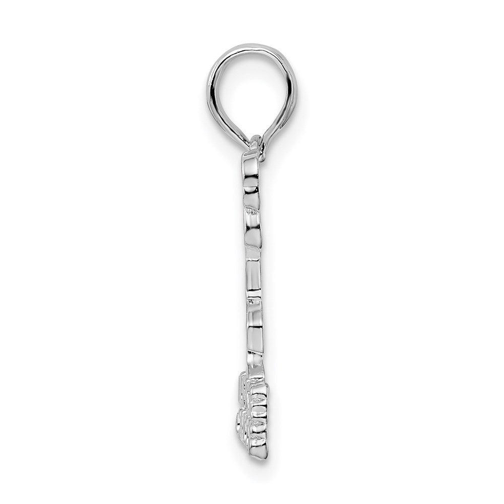 Million Charms 925 Sterling Silver Animal Charm Pendant, Small Turks & Caicos Under Flamingo