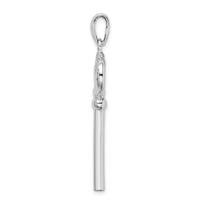 Million Charms 925 Sterling Silver Charm Pendant, Key with Key To My Heart