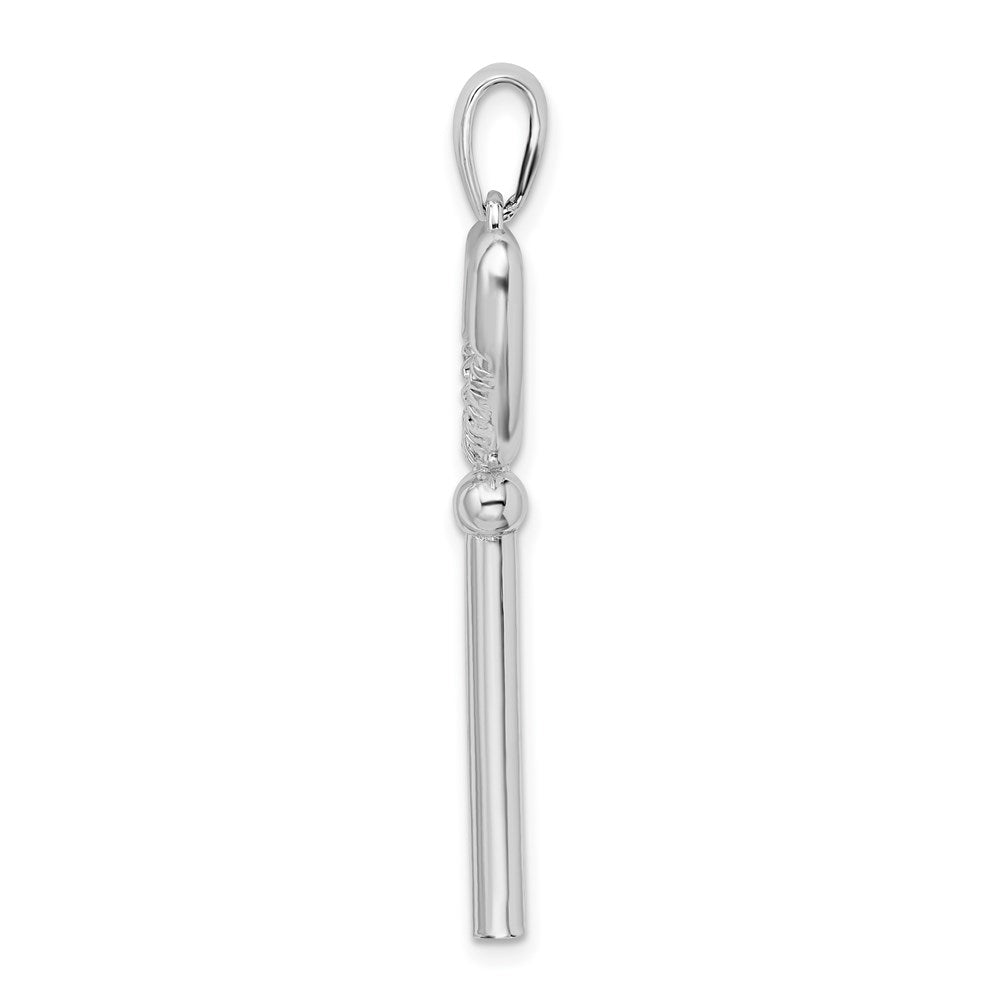 Million Charms 925 Sterling Silver Charm Pendant, Pretzel Heart Key with Key To My Heart