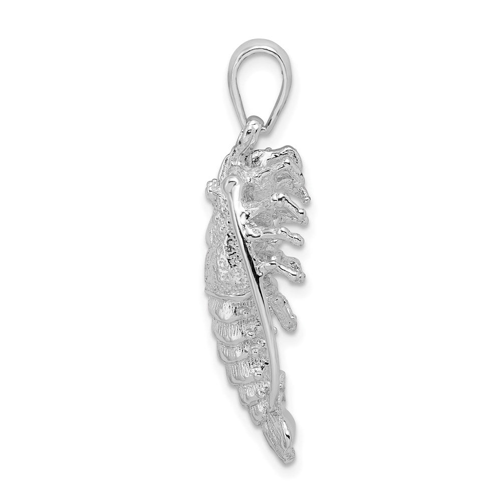 Million Charms 925 Sterling Silver Animal Sea Life  Charm Pendant, Florida Lobster with Out Claws