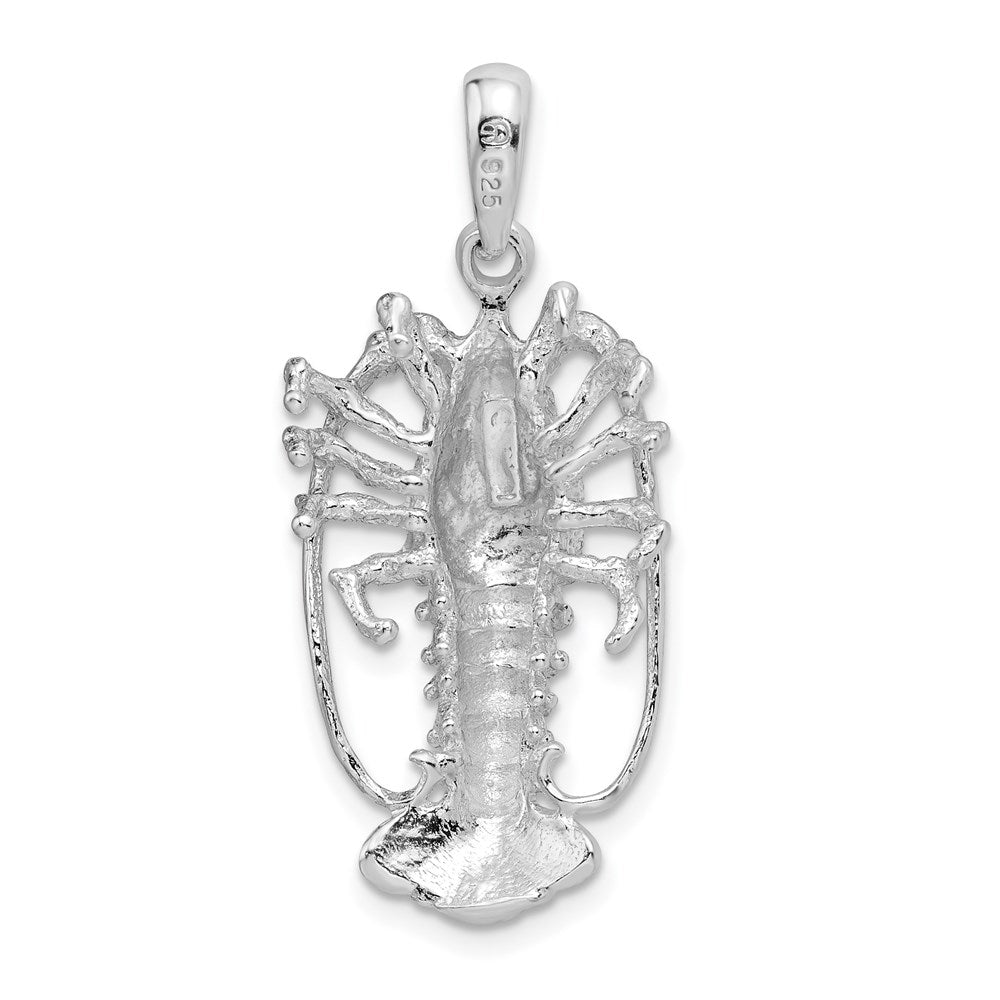 Million Charms 925 Sterling Silver Animal Sea Life  Charm Pendant, Florida Lobster with Out Claws