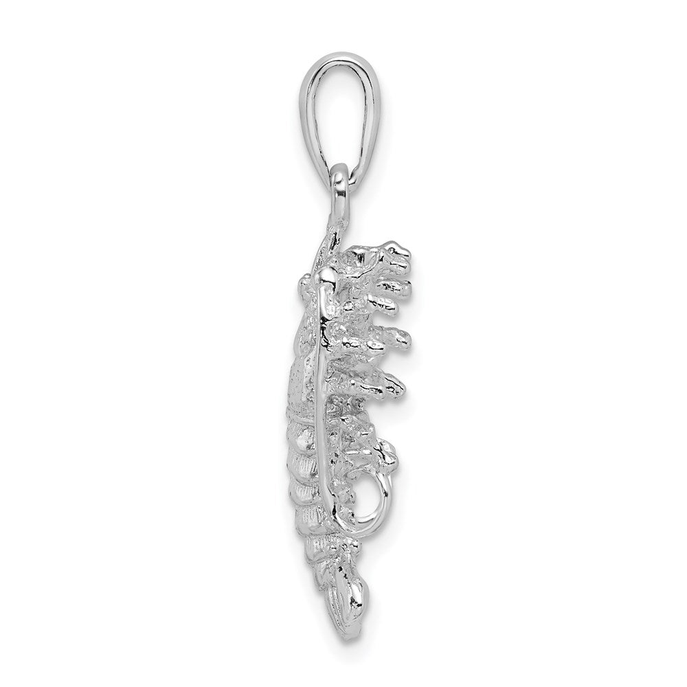 Million Charms 925 Sterling Silver Animal Sea Life  Charm Pendant, Florida Lobster with Out Claws