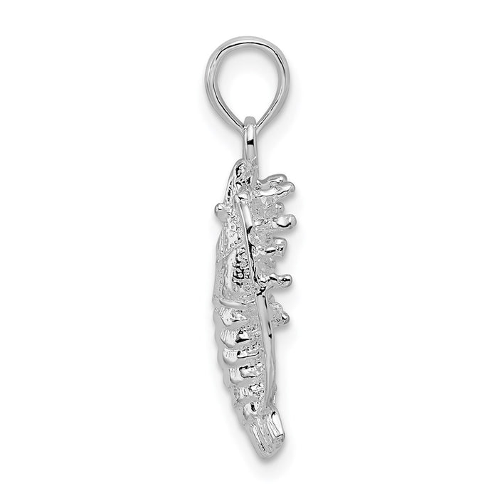 Million Charms 925 Sterling Silver Animal Sea Life  Charm Pendant, Florida Lobster with Out Claws