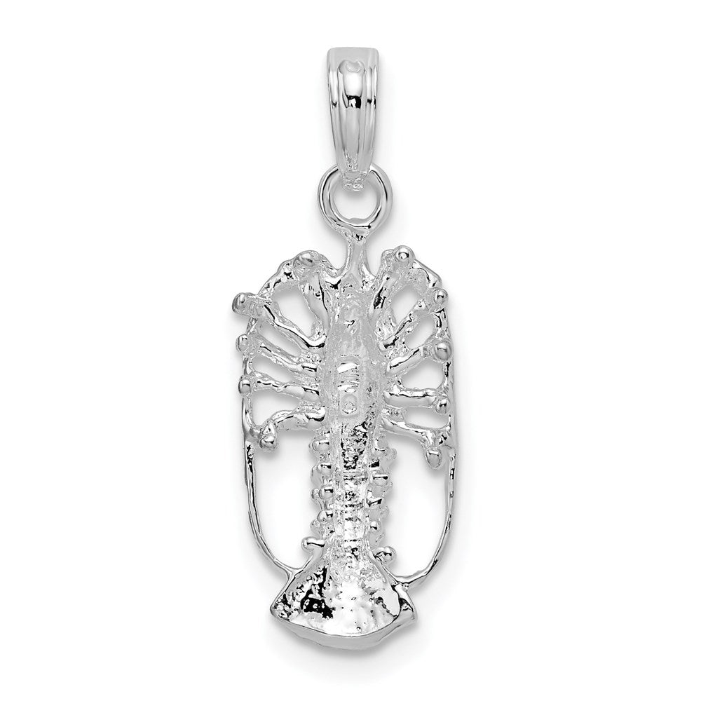 Million Charms 925 Sterling Silver Animal Sea Life  Charm Pendant, Florida Lobster with Out Claws