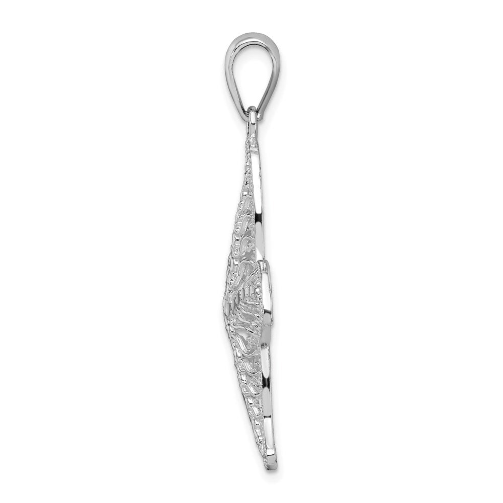 Million Charms 925 Sterling Silver Sea Life Nautical Charm Pendant, Starfish with  Cut-Out Filigree