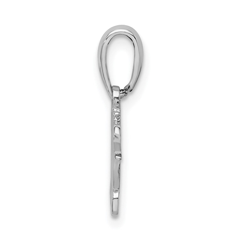 Million Charms 925 Sterling Silver Travel Charm Pendant, Puerto Rico Under Cruise Ship, High Polish & Flat