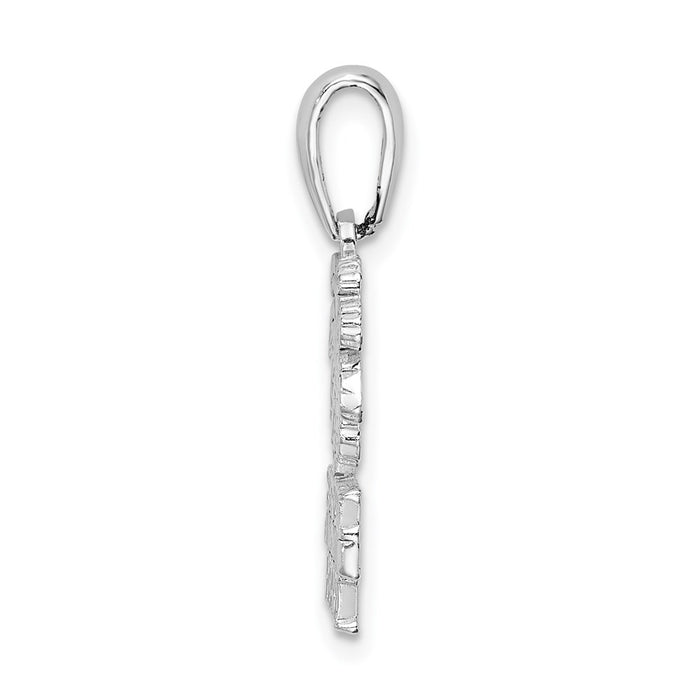 Million Charms 925 Sterling Silver Travel Charm Pendant, South Beach Under Palm Tree with Divider