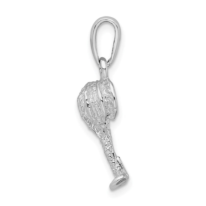 Million Charms 925 Sterling Silver Nautical Coastal Charm Pendant, Palm Tree with Coconuts, 2-D