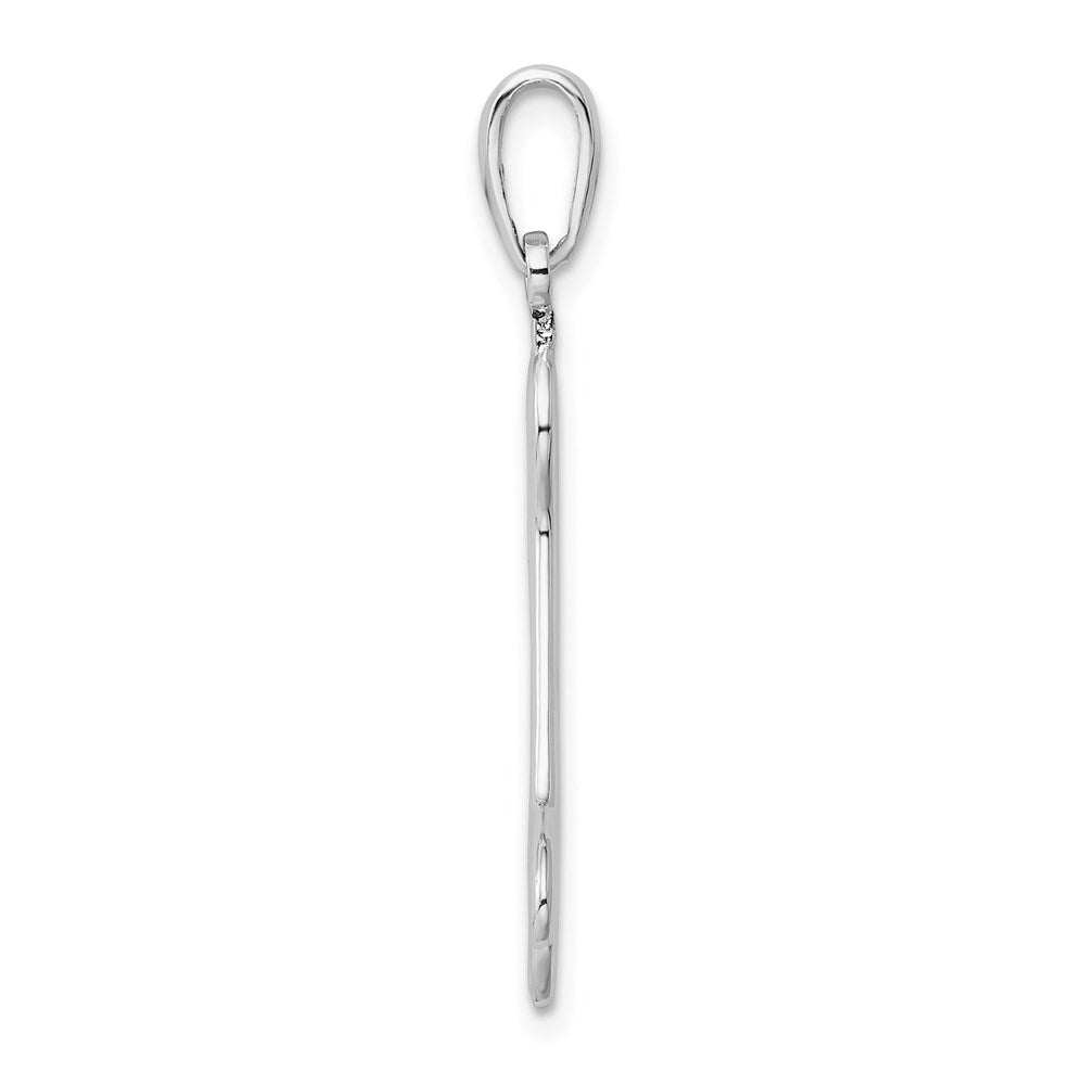 Million Charms 925 Sterling Silver Charm Pendant, 3-D Engraveable Dog Bone Pendant, High Polish
