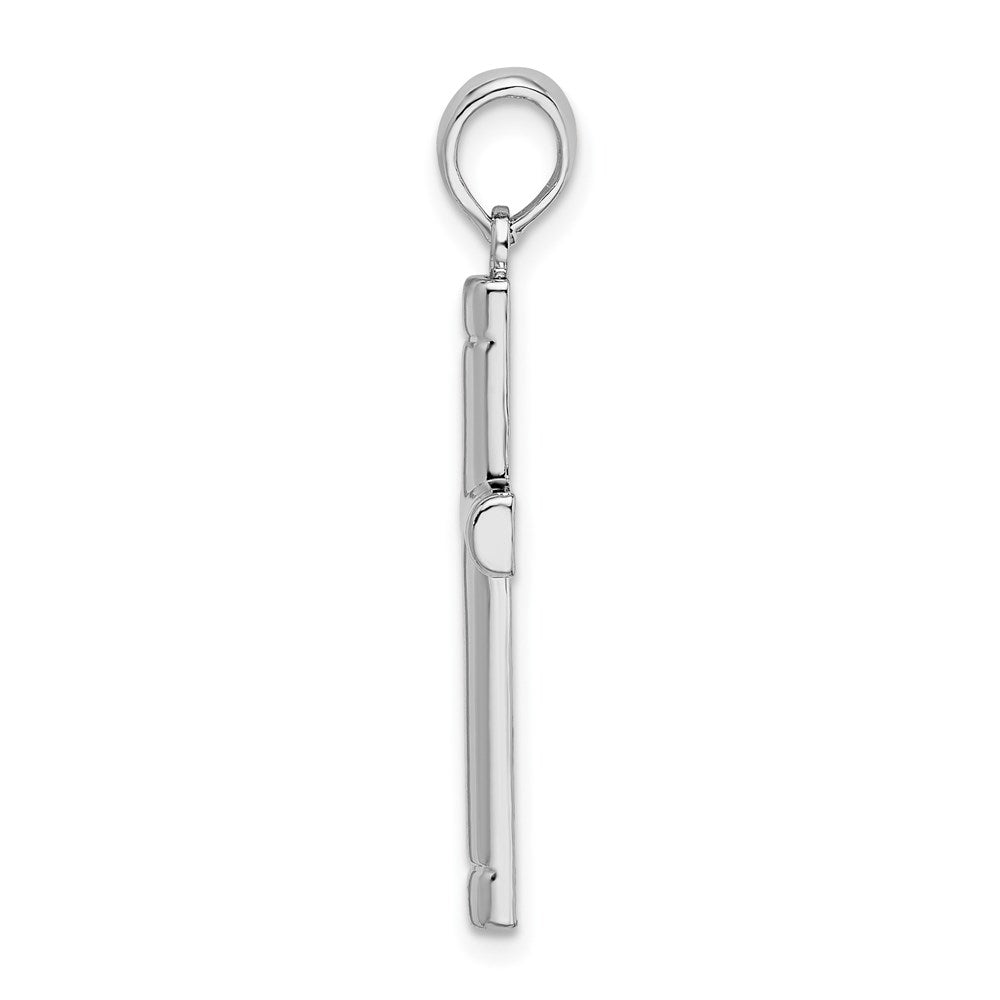 Million Charms 925 Sterling Silver Religious Charm Pendant, Tubular Cross  with Endcaps